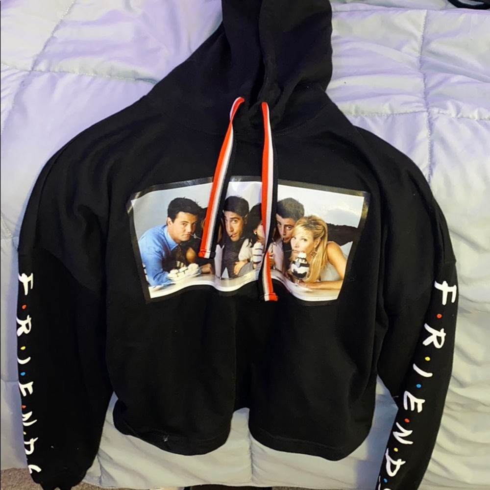 friends cropped hoodie